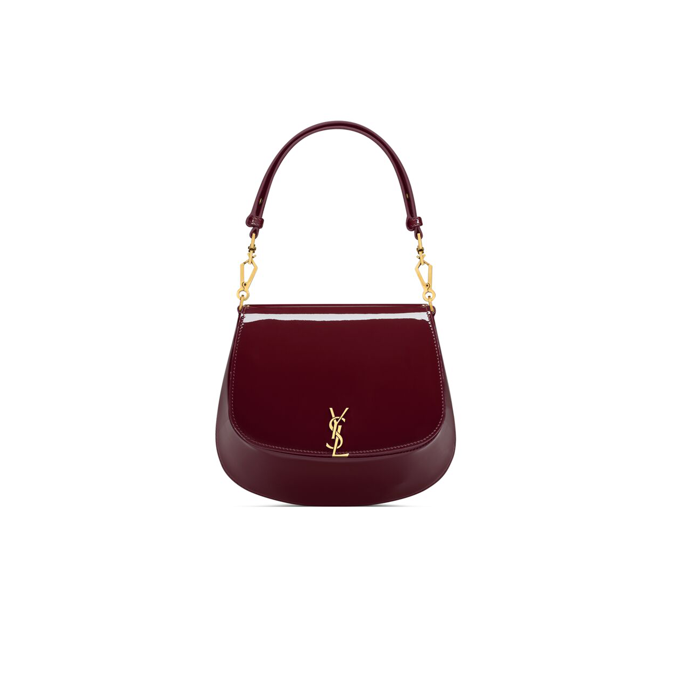 YSL VOLTAIRE TOP HANDLE IN PATENT LEATHER 800846BMIIW6413 (17.5*21*8cm)